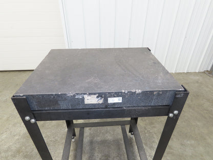Granite Surface Inspection Plate 24 x 18 x 3" Black Out of Grade Metal Stand