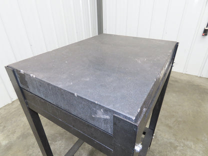 Granite Surface Inspection Plate 24 x 18 x 3" Black Out of Grade Metal Stand