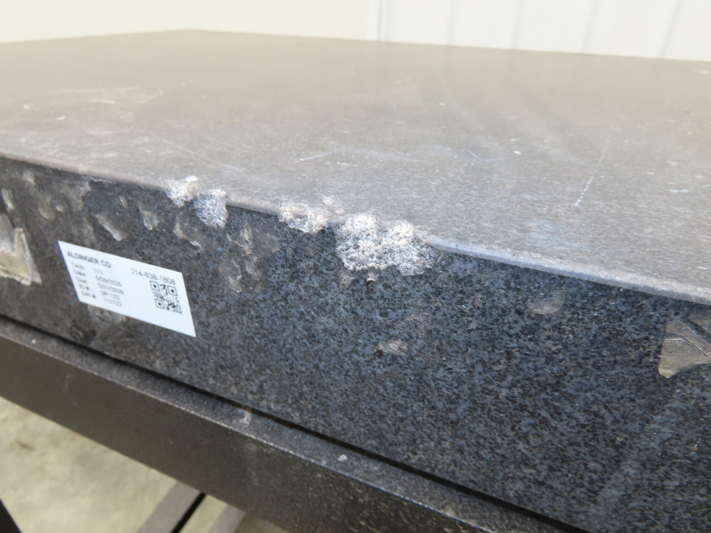 Granite Surface Inspection Plate 24 x 18 x 3" Black Out of Grade Metal Stand