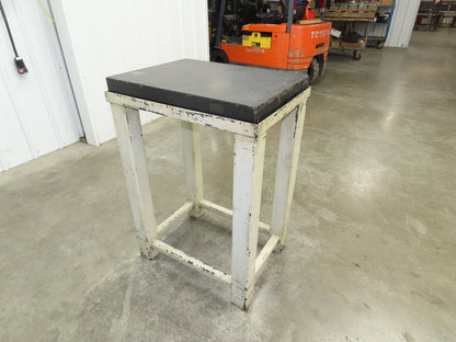 Granite Surface Inspection Plate 24 x 18 x 3" Metal Stand Black Out of Grade