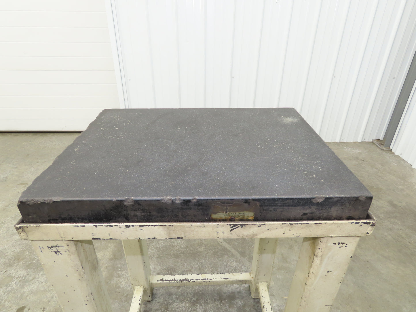 Granite Surface Inspection Plate 24 x 18 x 3" Metal Stand Black Out of Grade
