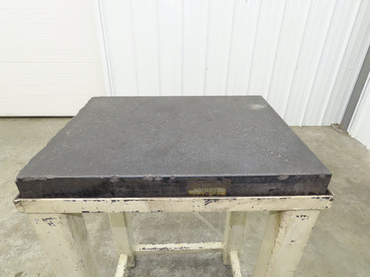 Granite Surface Inspection Plate 24 x 18 x 3" Metal Stand Black Out of Grade