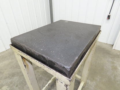 Granite Surface Inspection Plate 24 x 18 x 3" Metal Stand Black Out of Grade