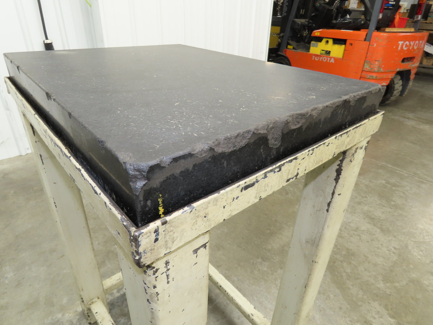 Granite Surface Inspection Plate 24 x 18 x 3" Metal Stand Black Out of Grade