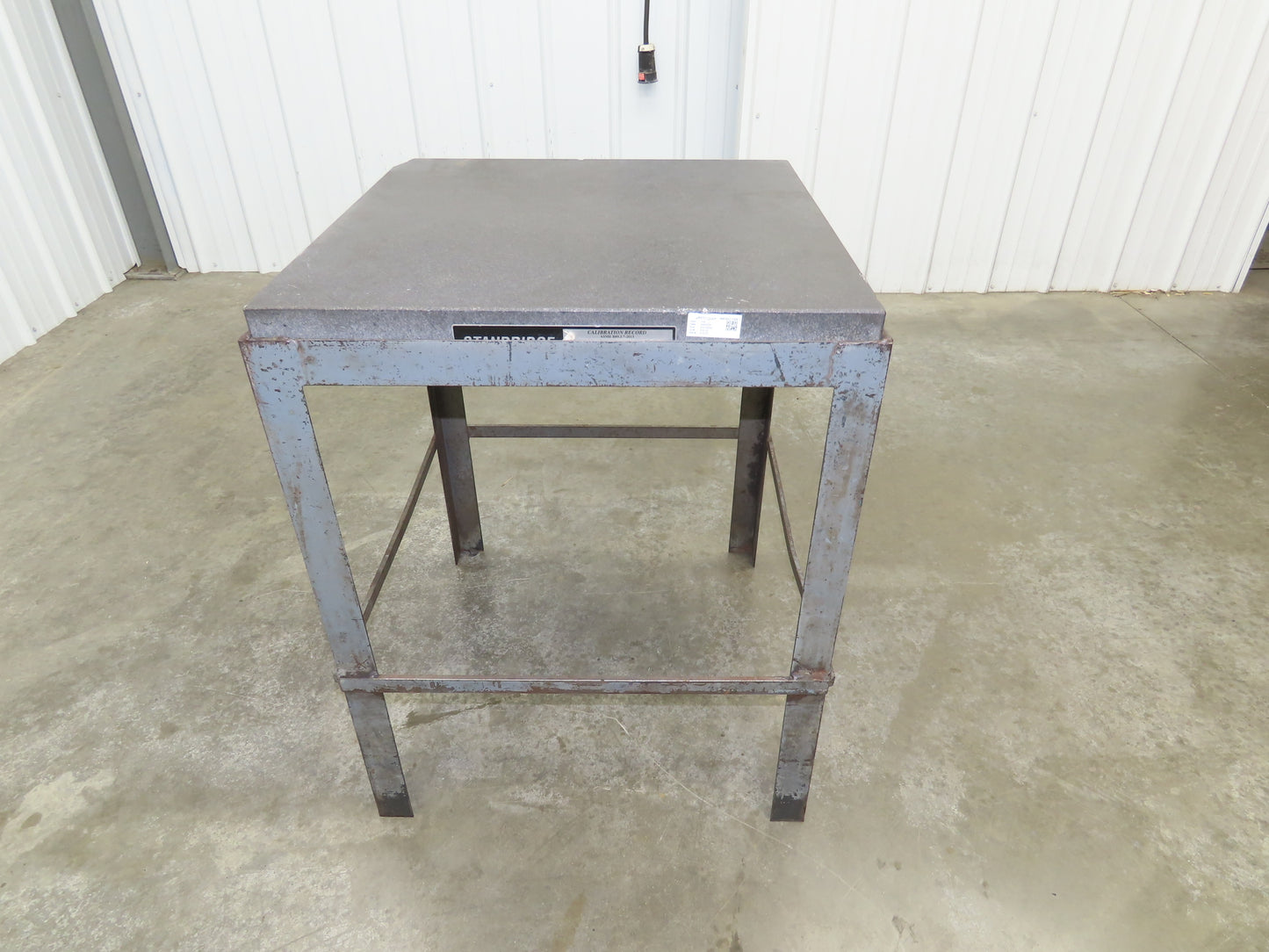 Standridge Granite Surface Inspection Plate 24 x 24 x 3" Metal Stand