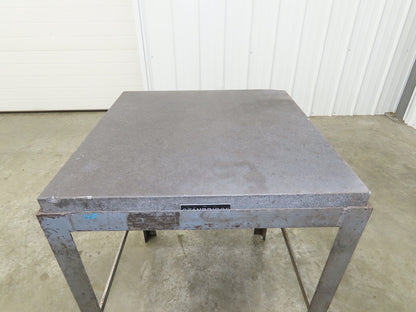 Standridge Granite Surface Inspection Plate 24 x 24 x 3" Metal Stand