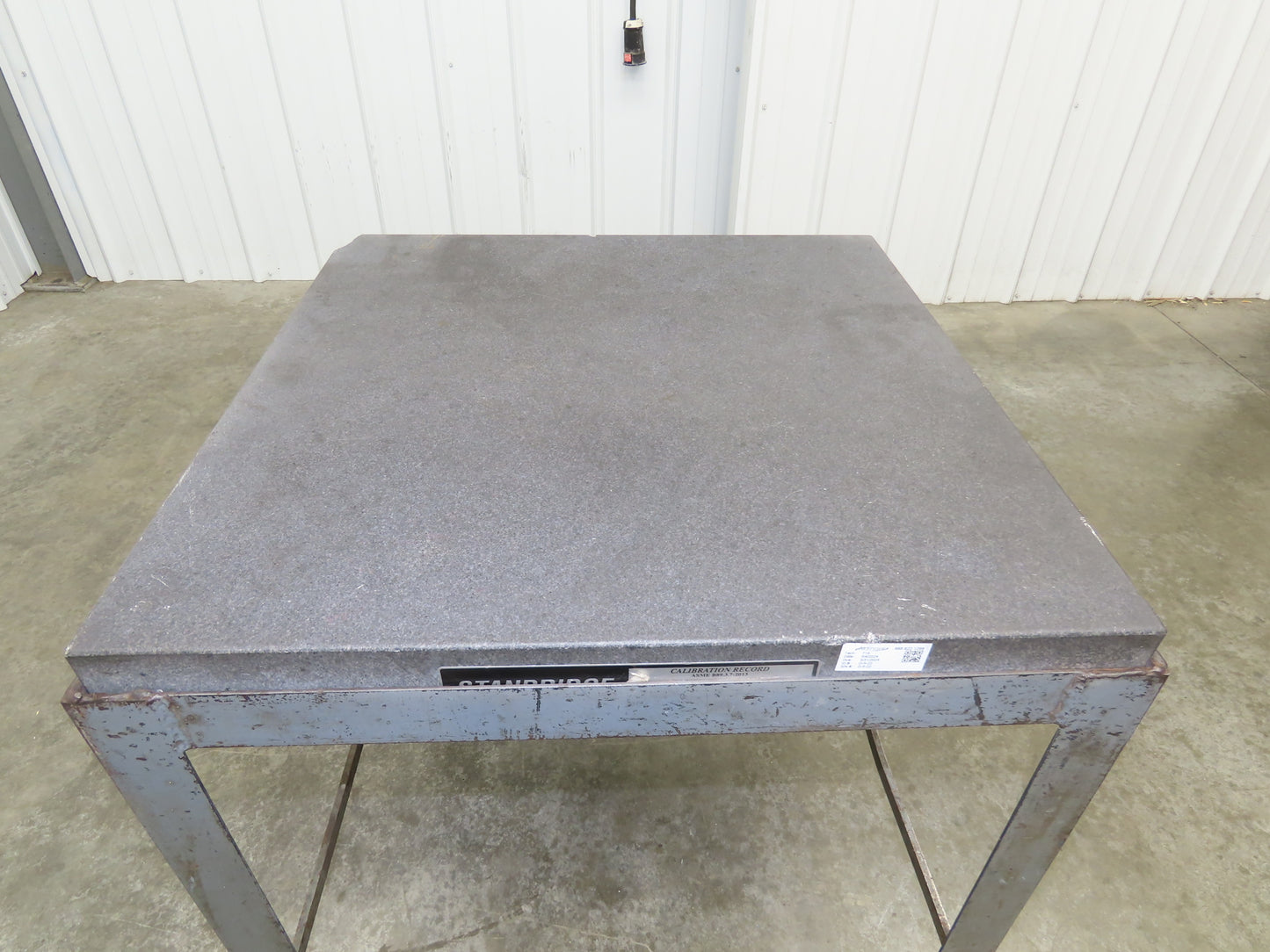Standridge Granite Surface Inspection Plate 24 x 24 x 3" Metal Stand
