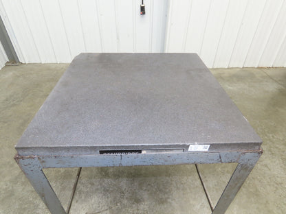 Standridge Granite Surface Inspection Plate 24 x 24 x 3" Metal Stand
