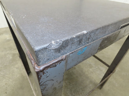 Standridge Granite Surface Inspection Plate 24 x 24 x 3" Metal Stand