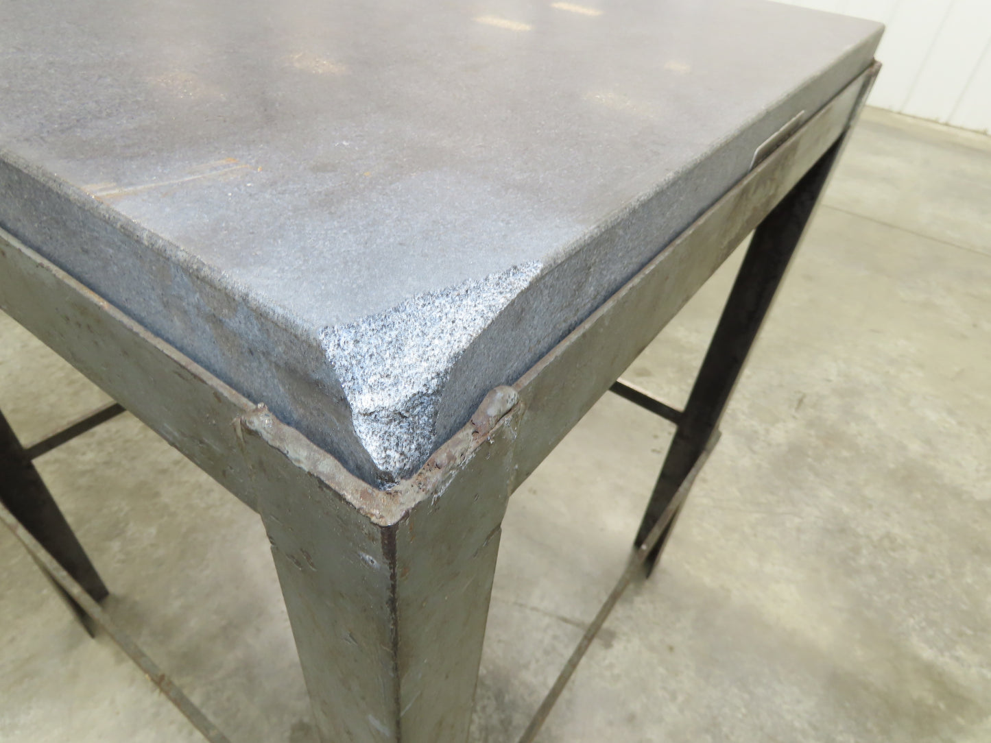 Standridge Granite Surface Inspection Plate 24 x 24 x 3" Metal Stand