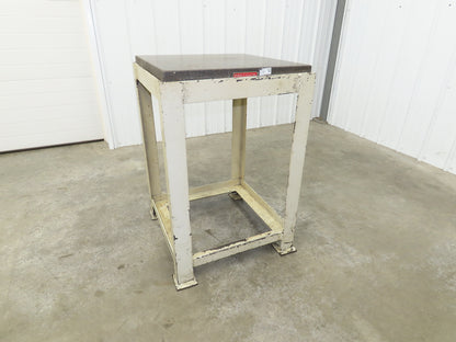 Precision Black Granite Surface Inspection Plate 24 x 24 x 4" Metal Stand