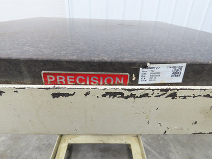 Precision Black Granite Surface Inspection Plate 24 x 24 x 4" Metal Stand