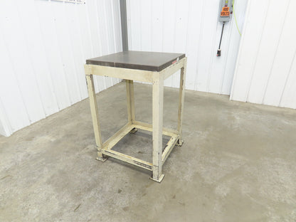 Precision Black Granite Surface Inspection Plate 24 x 24 x 4" Metal Stand