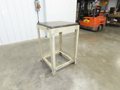 Precision Black Granite Surface Inspection Plate 24 x 24 x 4" Metal Stand