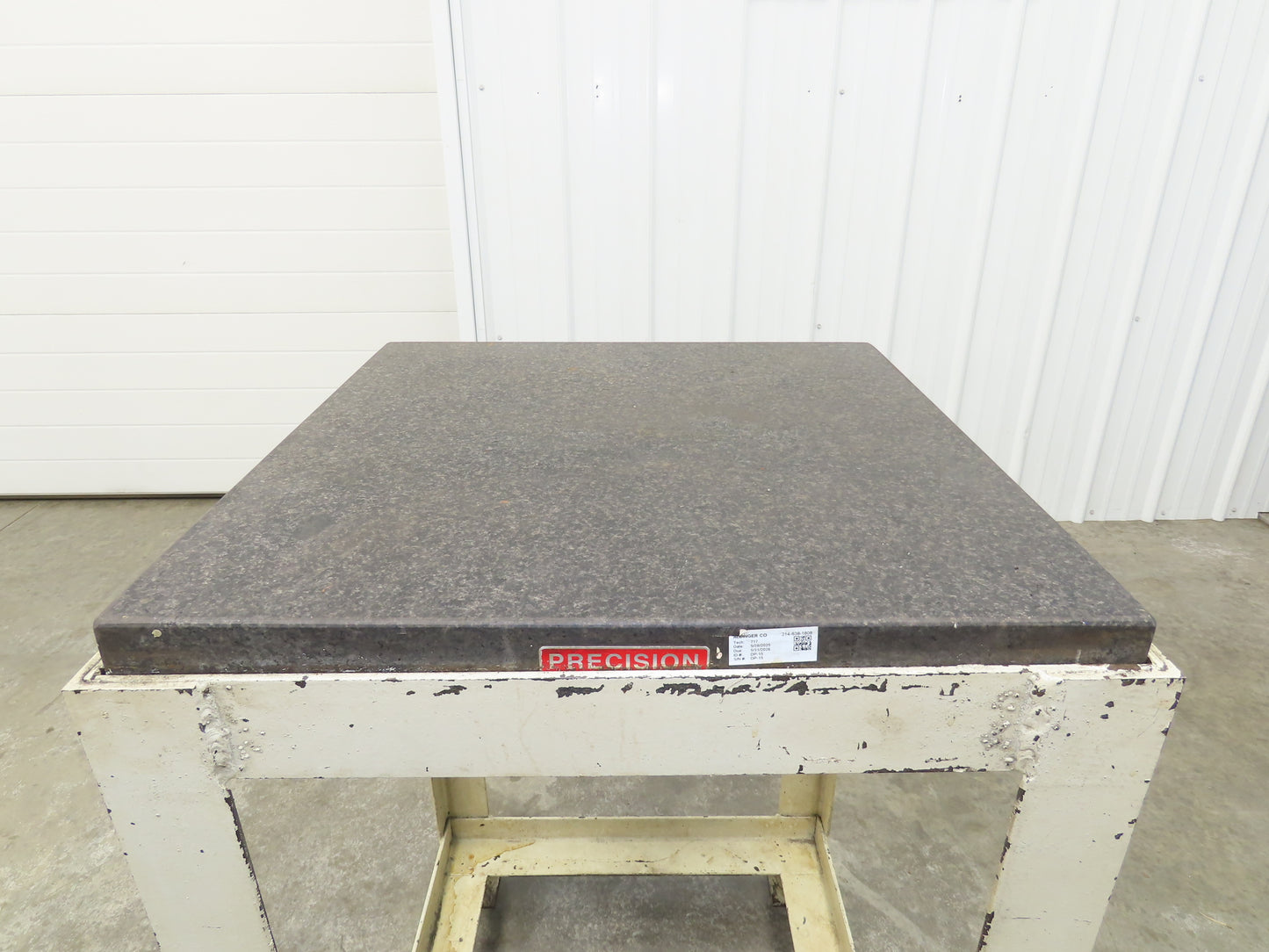 Precision Black Granite Surface Inspection Plate 24 x 24 x 4" Metal Stand