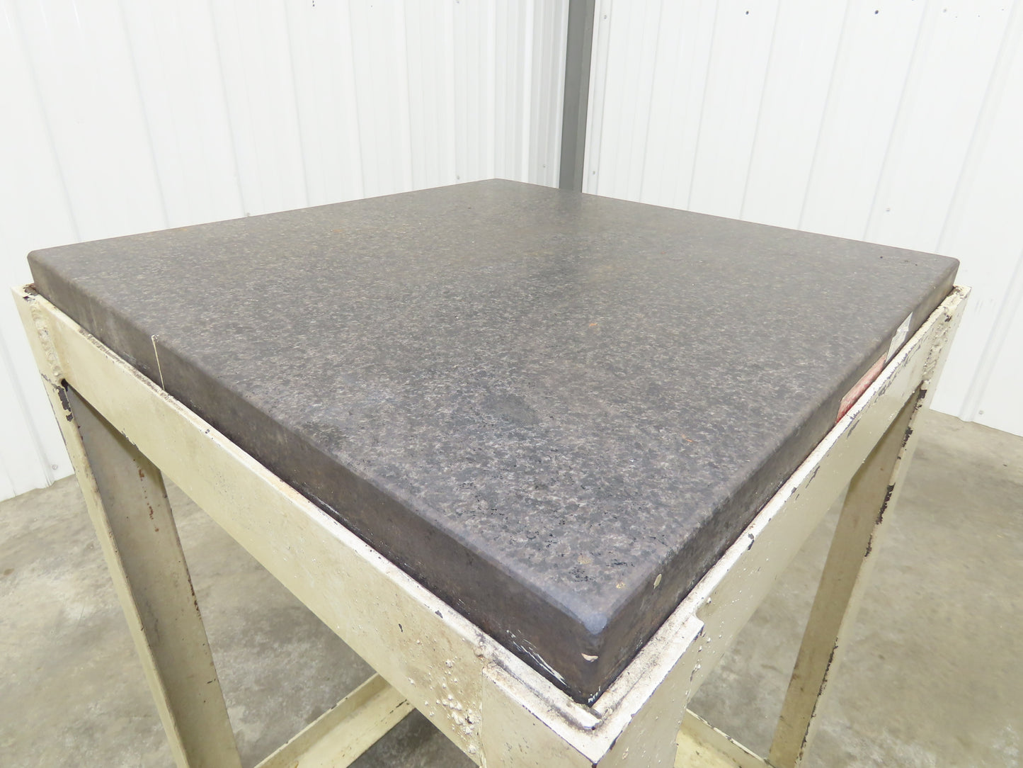 Precision Black Granite Surface Inspection Plate 24 x 24 x 4" Metal Stand