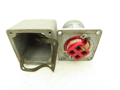 Crouse Hinds AR642/ARE56 Arktite Receptacle & Back Box 60A 3w 4P 600VAC 250VDC