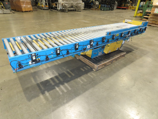 Hytrol ABEZ 30"x 11' EZLogic Accumulation Roller Conveyor 27"BF Center Drive 3PH