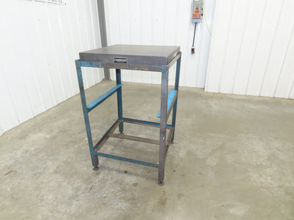 Standridge Black Granite Surface Inspection Plate 24 x 24 x 3" Metal Stand