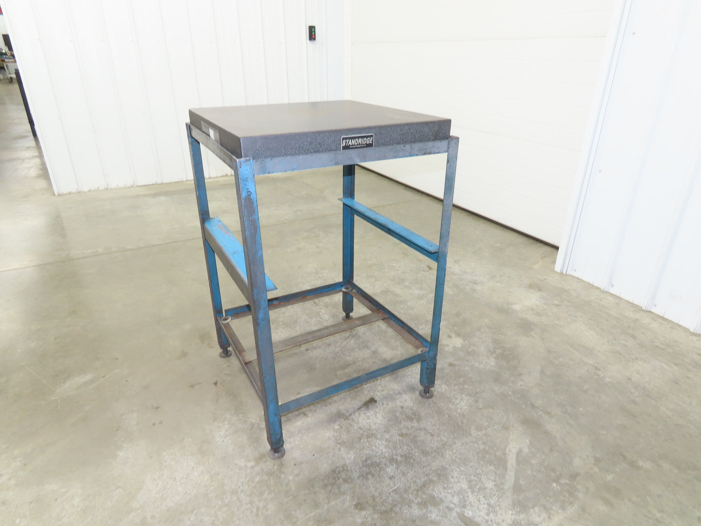 Standridge Black Granite Surface Inspection Plate 24 x 24 x 3" Metal Stand