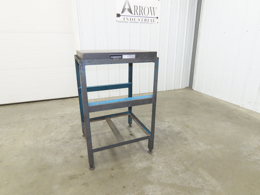 Standridge Black Granite Surface Inspection Plate 24 x 24 x 3" Metal Stand