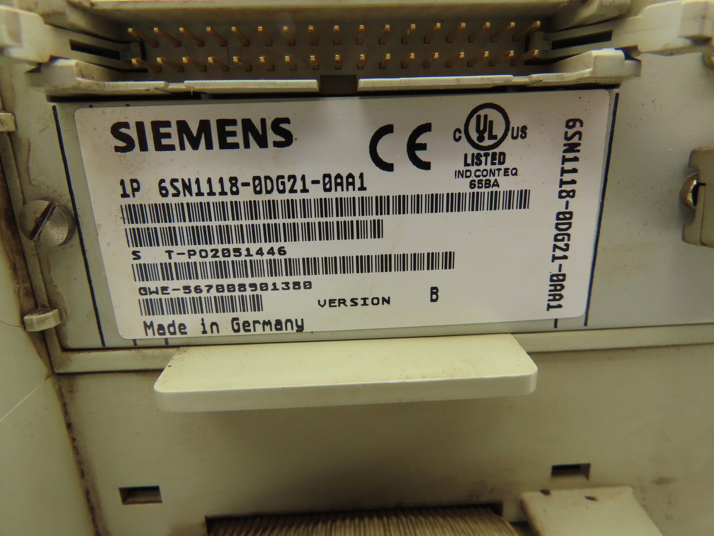 Siemens 6SN1123-1AA00-0DA1 SIMODRIVE 611 Single Axis Power Module 80A w/Control