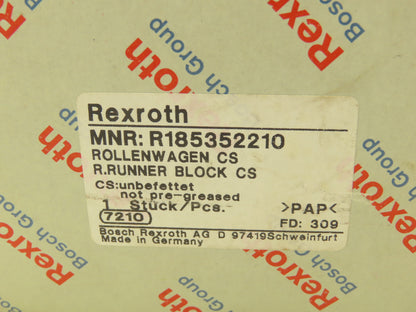 Star Rexroth R185352210 Ball Bearing Runner Linear Rail Block Size 55