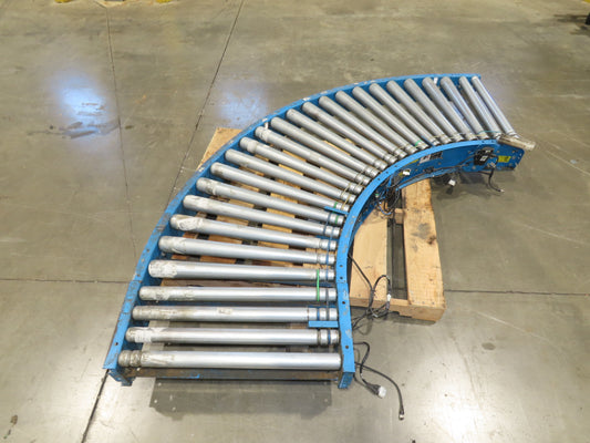 Hytrol 190E24EZC 30"x 90° Curve Accumulation Roller Conveyor 27"BF 24V EZLogic