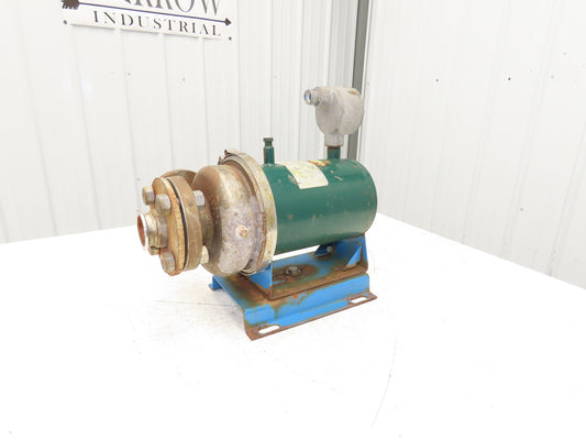 Chempump Dynapump JC-3K-152-1S Stainless Centrifugal Pump 1.5x2" Flange 460V 3PH