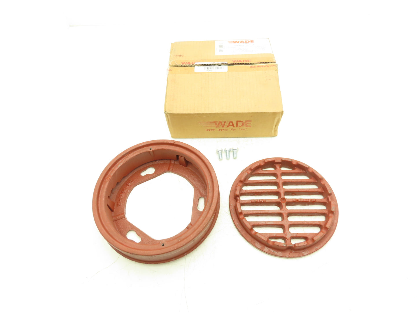 Wade 1300.FLDR 8" Top Assembly Floor Drain Cast Iron Collar Adapter Grate HDW