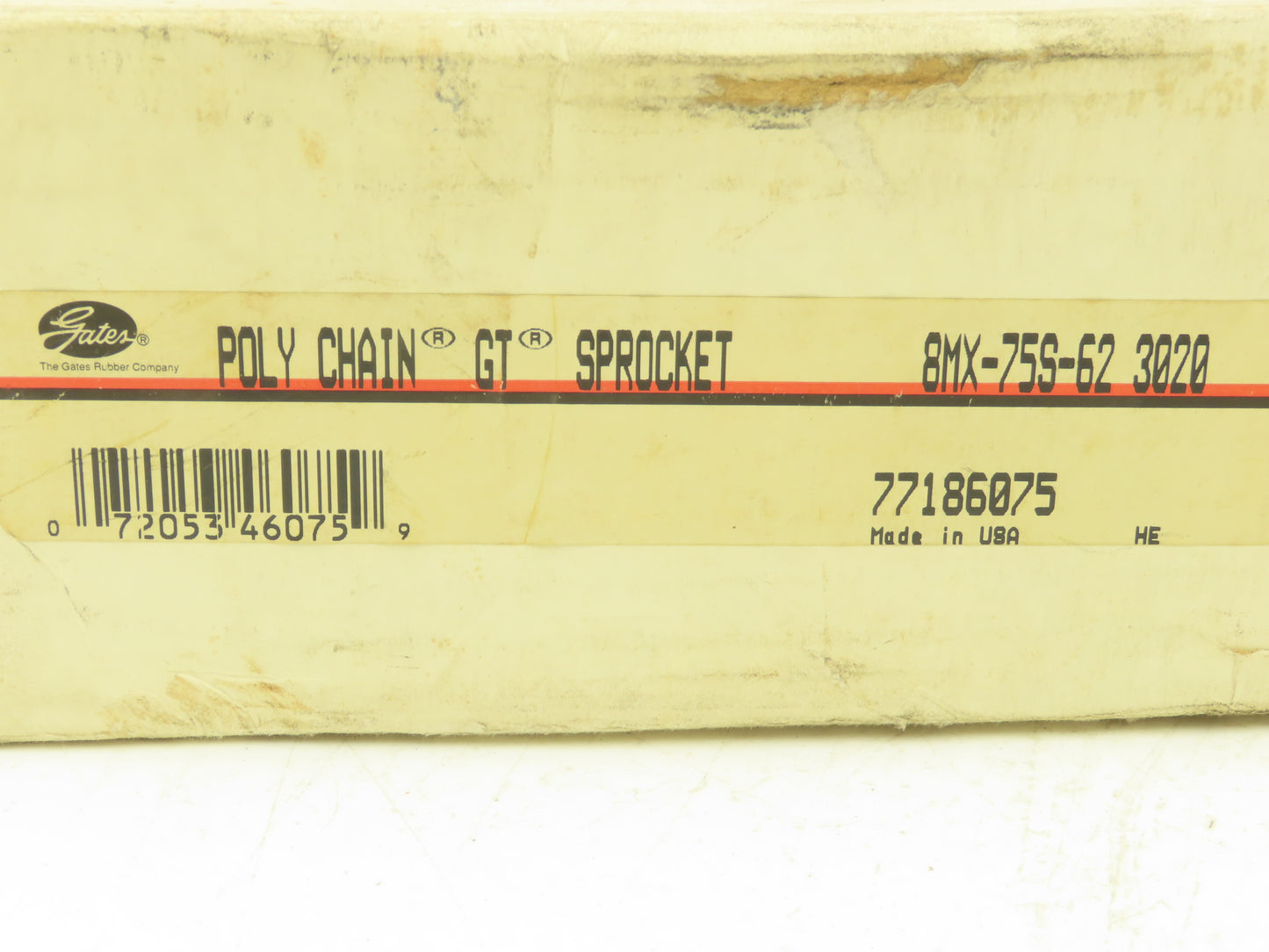 Gates 8MX-75S-62 3020 Timing Pulley Poly Chain GT2 Sprocket Taper Lock 3020