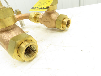 Strahman M-159 Water Mixing Station Bronze Hot/Cold Globe Valves Stainless Loop