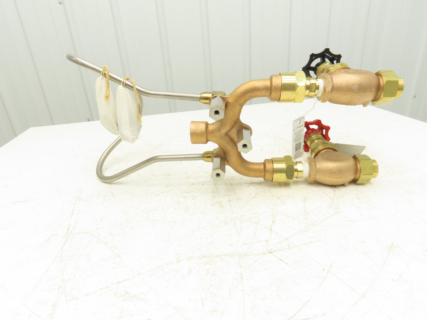 Strahman M-159 Water Mixing Station Bronze Hot/Cold Globe Valves Stainless Loop