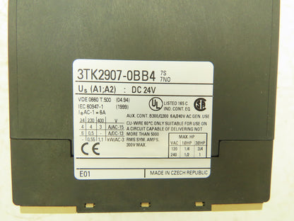 Siemens 3TK2907-0BB4 Safety Relay Module Auxiliary Contact Lot of 2