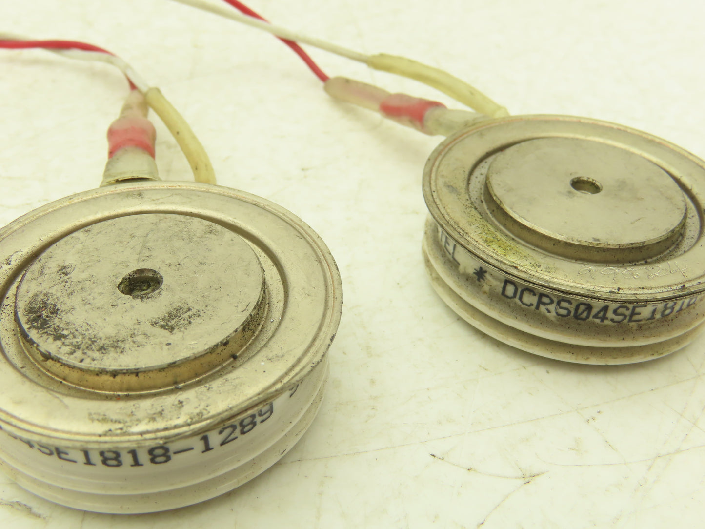 Mitel DCR604SE1818-1289 Thyristor Puck Rectifier Diode 1.5" Dia Lot of 2