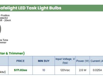 Ledtronics BSD-1260-001AW LED Right Angle Darkroom Safelight Adjustable Lot of 2