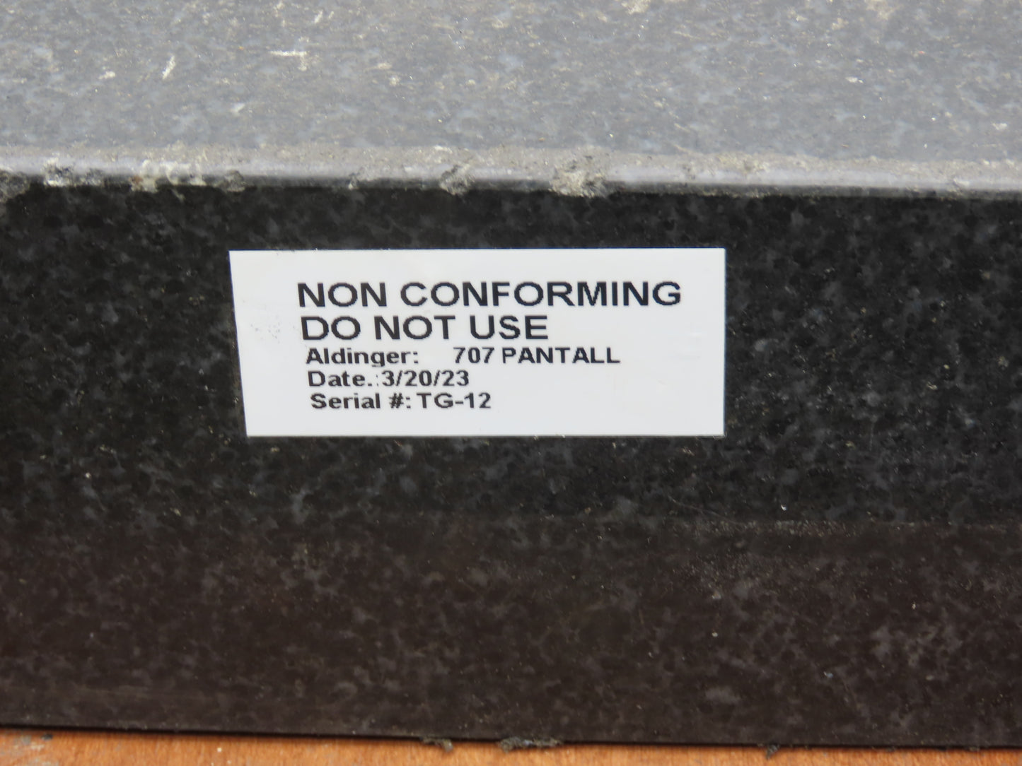 Granite Surface Inspection Plate 24 x 18 x 3" Tool Room Out of Gauge Lot of 4