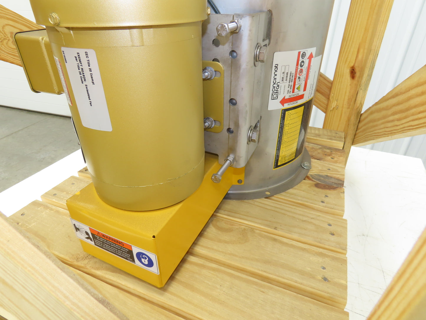 Cincinnati Fan Tubeaxial Fan 15" 2985 RPM 1-1/2Hp 230/460V 3Ph Stainless Belt Dr