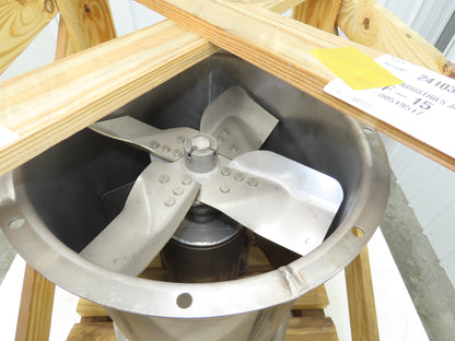 Cincinnati Fan Tubeaxial Fan 15" 2985 RPM 1-1/2Hp 230/460V 3Ph Stainless Belt Dr