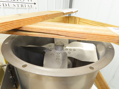 Cincinnati Fan Tubeaxial Fan 15" 2985 RPM 1-1/2Hp 230/460V 3Ph Stainless Belt Dr