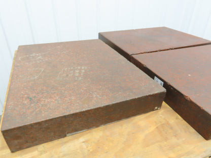 Red Granite Surface Inspection Plate 24 x 18 x 3" Out of Gauge Lot of 3