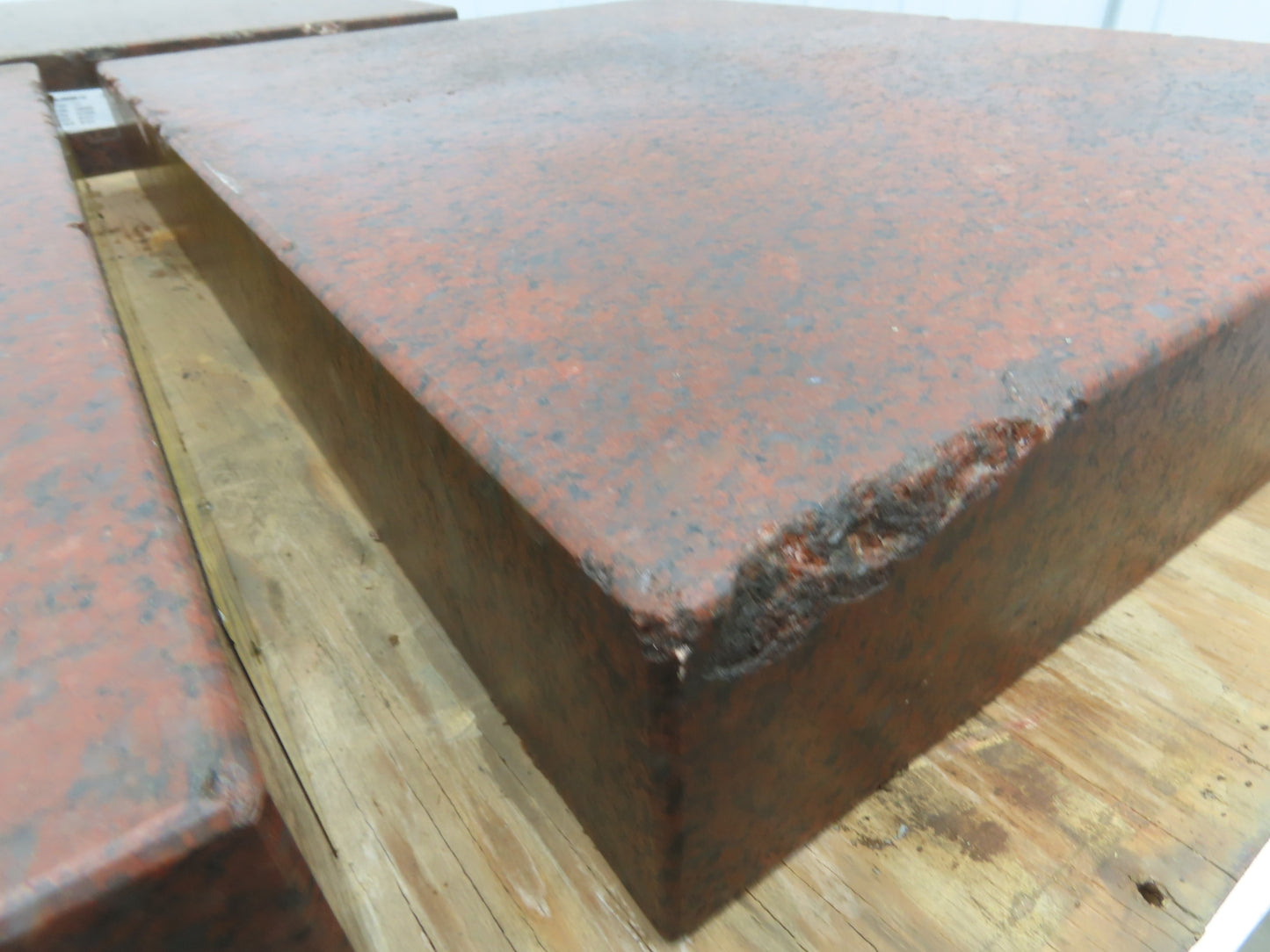 Red Granite Surface Inspection Plate 24 x 18 x 3" Out of Gauge Lot of 3