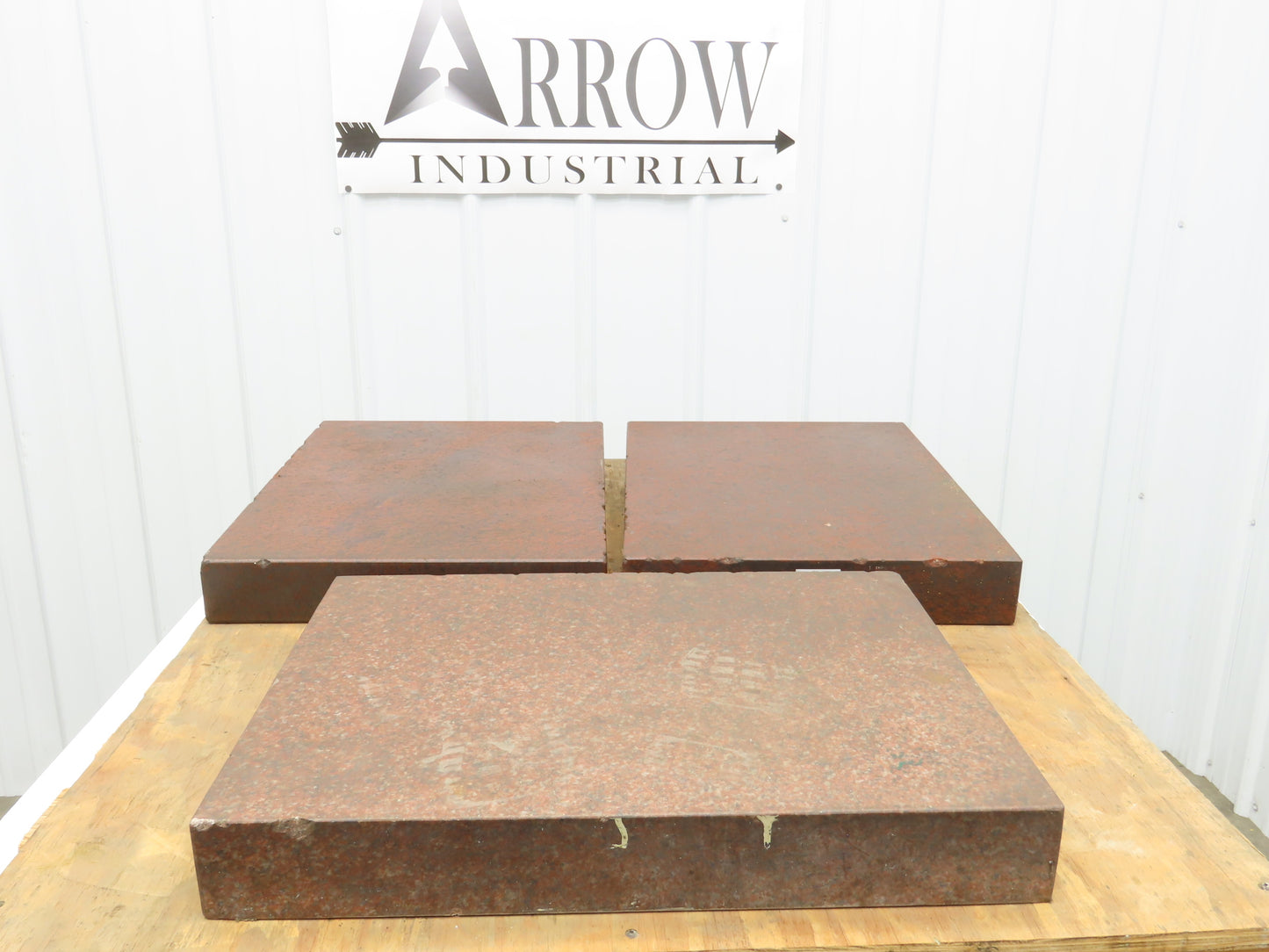 Red Granite Surface Inspection Plate 24 x 18 x 3" Out of Gauge Lot of 3