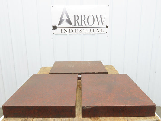 Red Granite Surface Inspection Plate 24 x 18 x 3" Out of Gauge Lot of 3