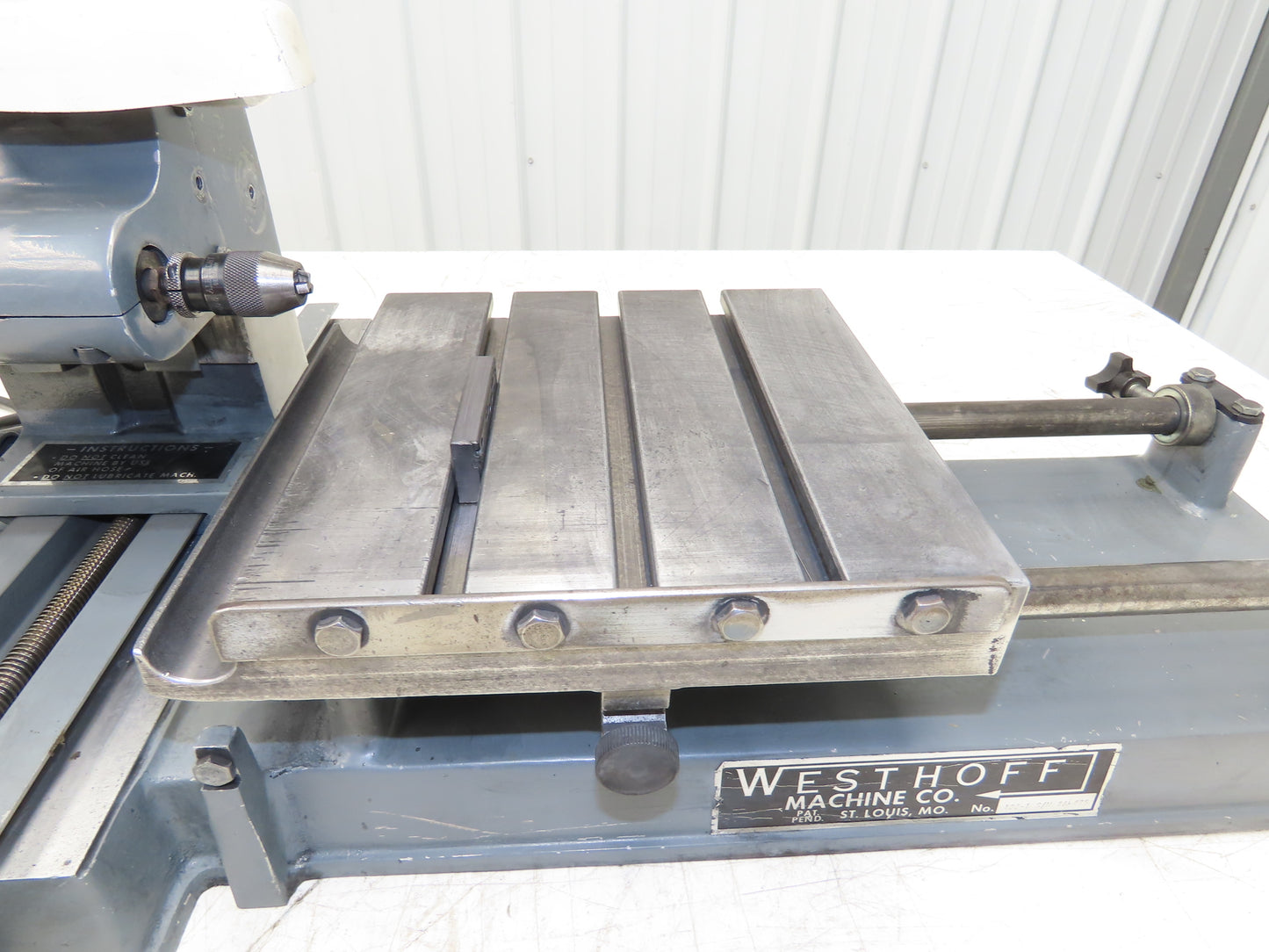 Westhoff Machine 100-1 Horizontal Drill Press Milling Machine 120VAC *Read