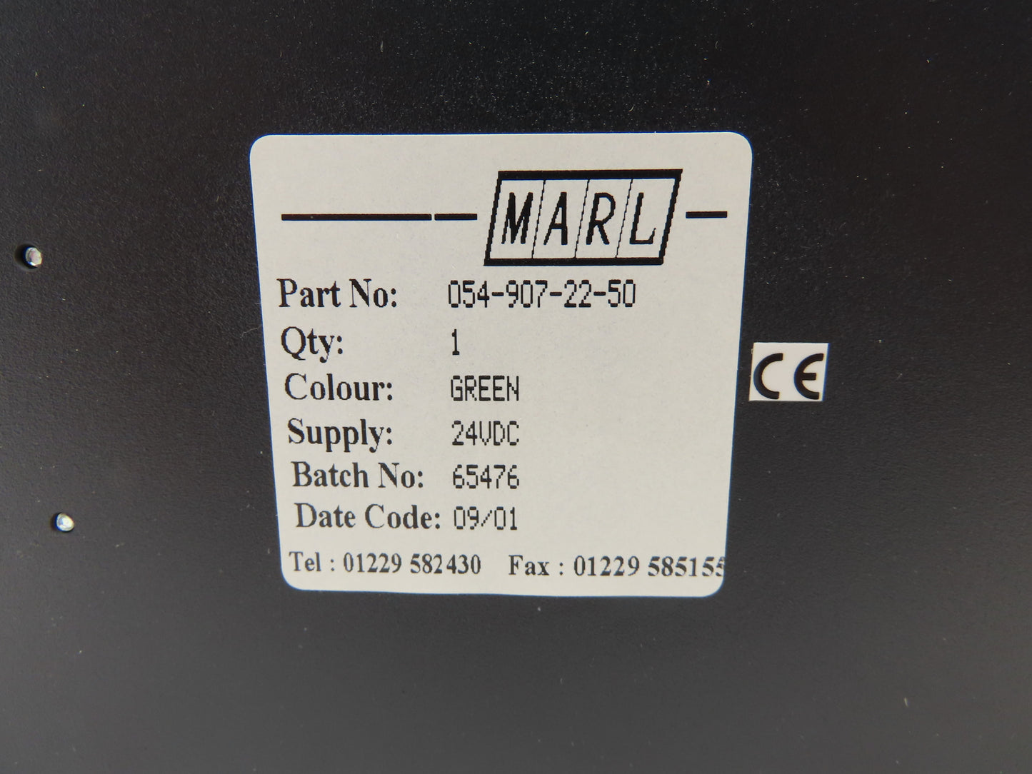 Marl 054-907-22-50 LED Bulkhead Very Low Intensity Green Light 24VDC Lot of 3