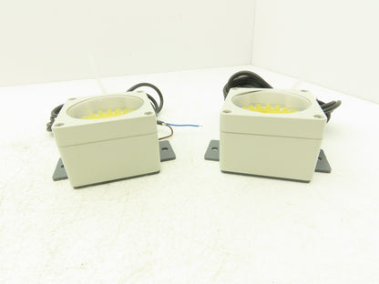 Marl 020-925-22-89 LED Cluster Light Yellow Clear Lens 24VDC W Cable Lot of 2