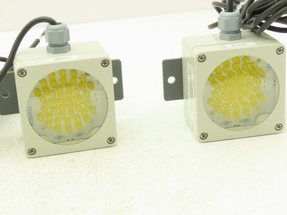 Marl 020-925-22-89 LED Cluster Light Yellow Clear Lens 24VDC W Cable Lot of 2