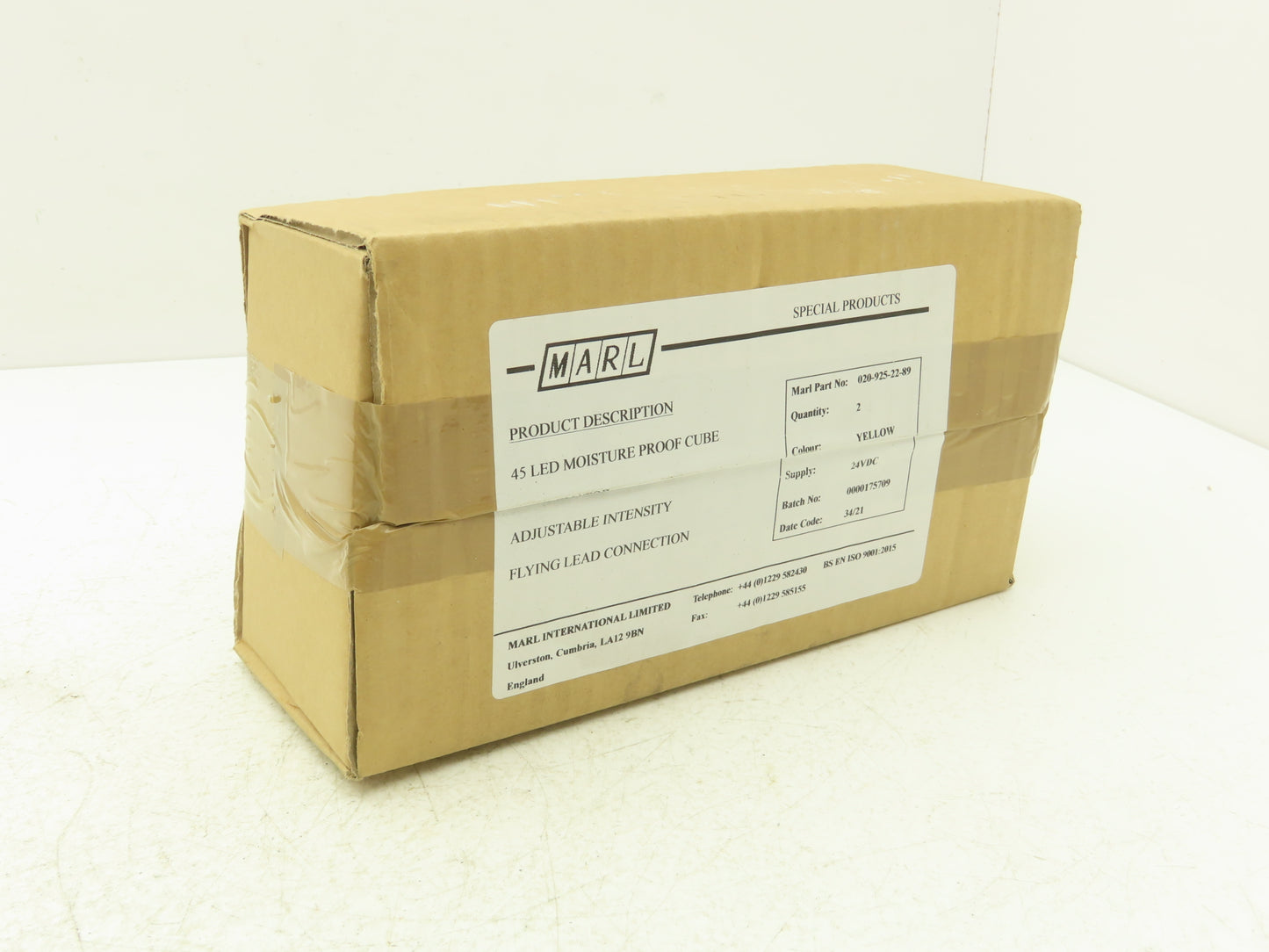 Marl 020-925-22-89 LED Cluster Light Yellow Clear Lens 24VDC W Cable Lot of 2