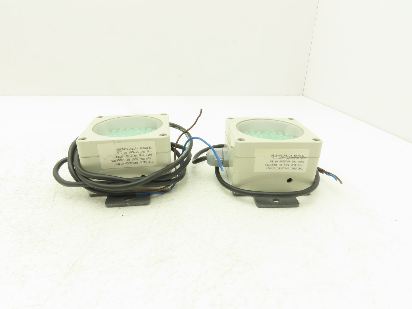Marl 020-907-22-89 LED Cluster Light Green Clear Lens 24VDC W Cable Lot of 2